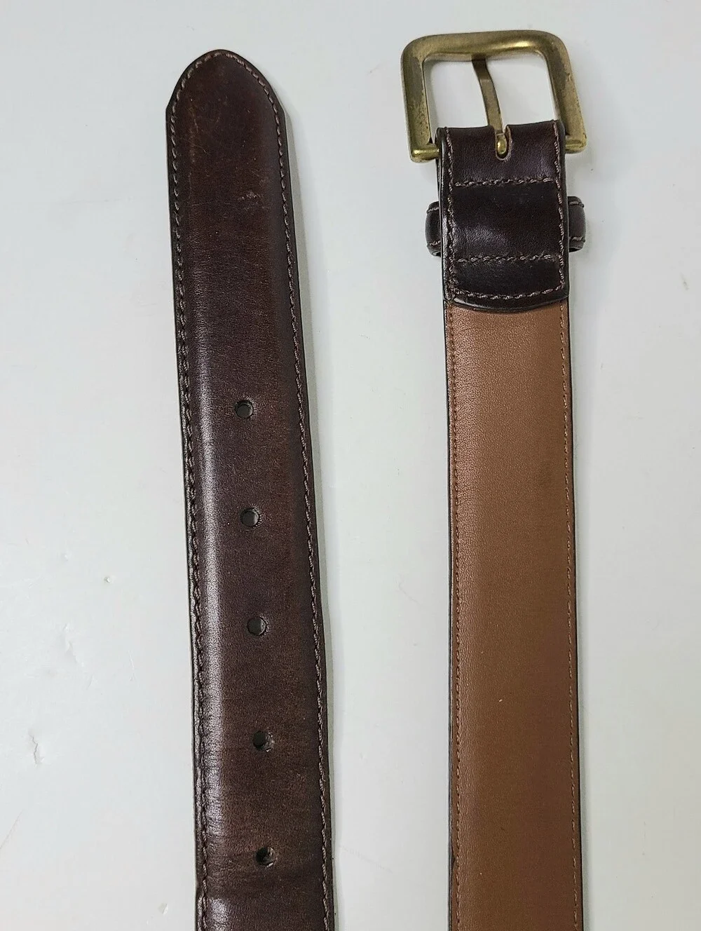 L.L. Bean Made in USA Genuine Full Grain Leather Vintage Belt